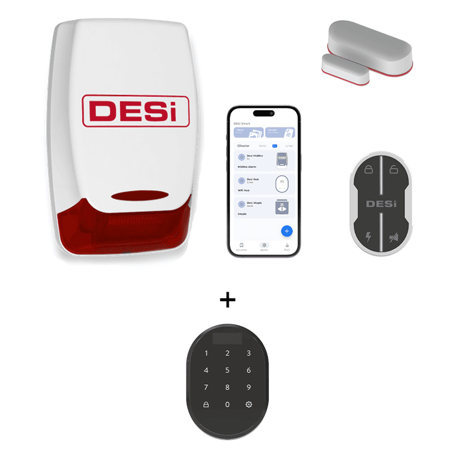 DESi Midline Smart tuş takımlı akıllı alarm sistemi paketi