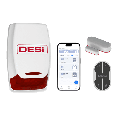 Şeffaf arka planlı DESi Midline Smart alarm sistemi